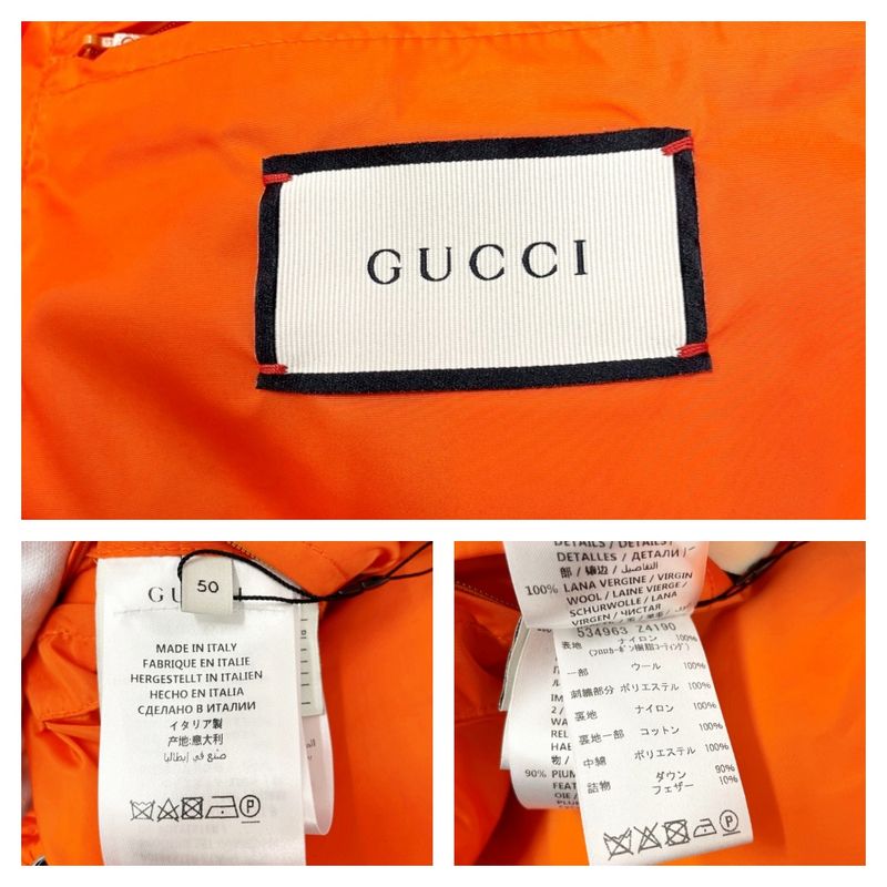Gucci × New York Yankees Down Jacket Orange 368180