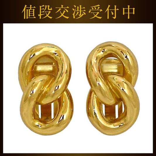 Christian Dior Earring Gold Excellent Condition Chain GP Used