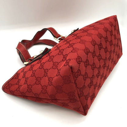 Gucci 257249 Handbag Mini Bag Small Red GG Canvas/leather Ladies Fashion