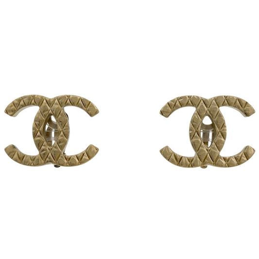Chanel CC Logo Earrings CC Mark Gold Plated
