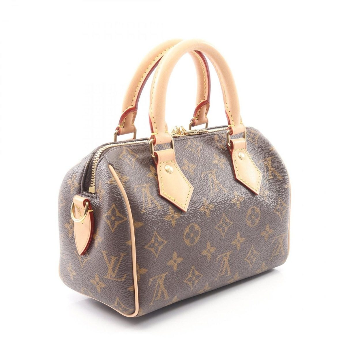Louis Vuitton Handbag Speedy Bandouliere 20 Beige Canvas Leather — view 2