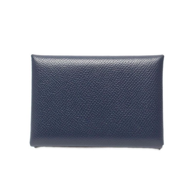 Hermes Coin Case Card Silver Calvi Duo