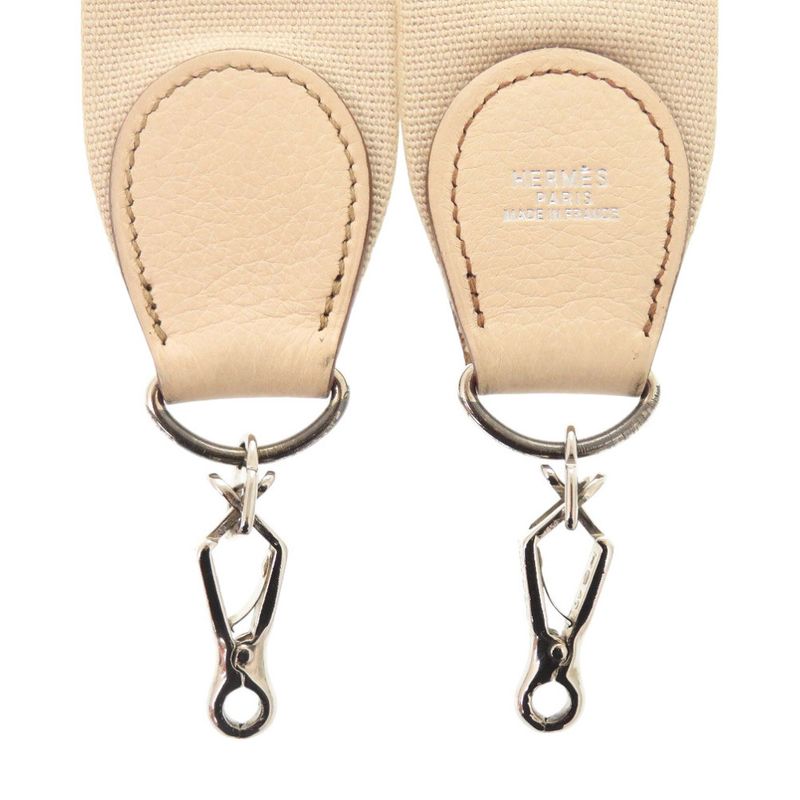 Hermes Evelyn Strap Beige Silver Hardware Courchevel /canvas 1873 Hermes