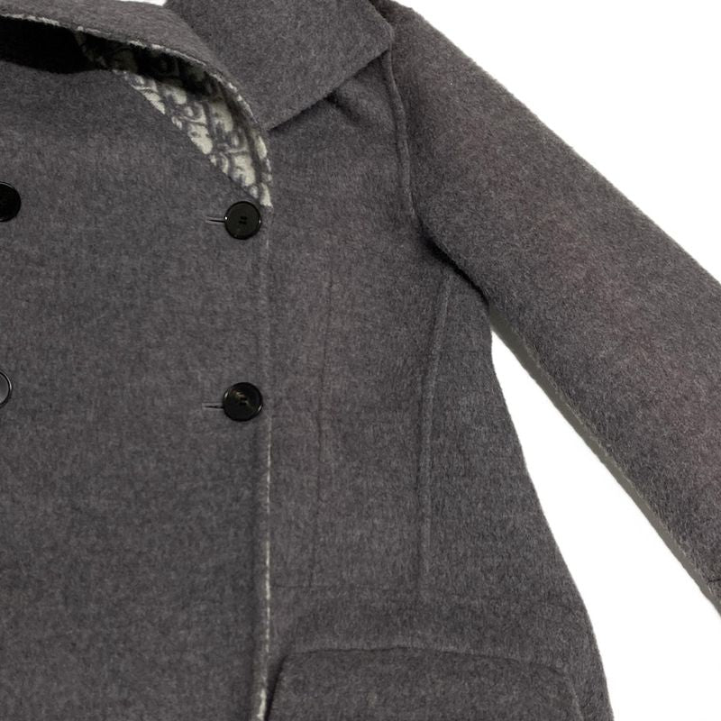 Dior/christian Dior Coat Size USA 2 Ladies - 110m32a1375 Grey Long Sleeves/winte