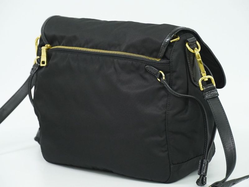Authentic Prada Nylon Shoulder Bag Pochette Black Bag Pre-owned [follow-up