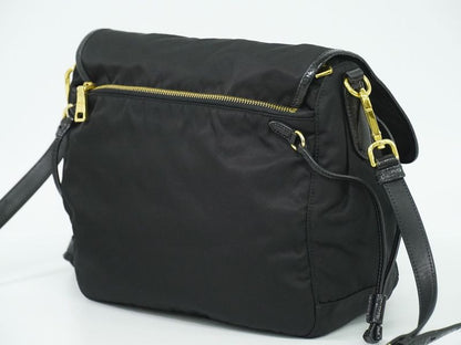 Authentic Prada Nylon Shoulder Bag Pochette Black Bag Pre-owned [follow-up
