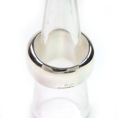 Chanel Sv925 Logo Engraved Wide Ring - Ring Accessory Silver Size Approx 11