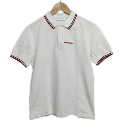 Prada Short Sleeve Polo Shirt Size M Men's - White X Red X Black
