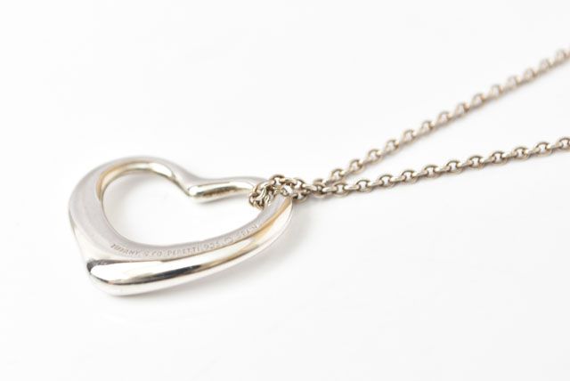 Tiffany & Co Necklace Pendant Silver Tiffany & Co Elsa Peretti Open Heart Motif