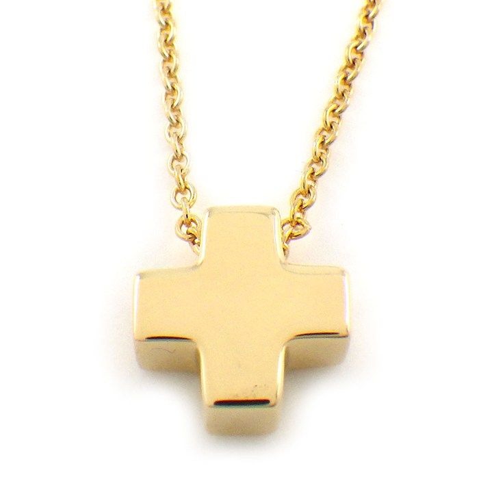 Tiffany & Co Necklace Roman Cross 18K Yellow Gold