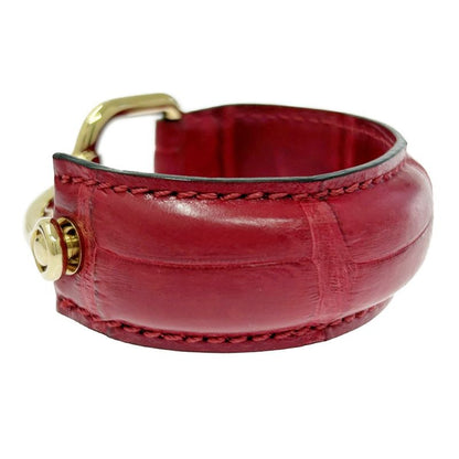 Gucci GP Leather Horsebit Bangle Red 498201 Bangle