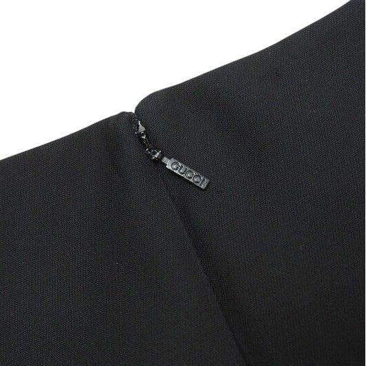 Gucci Dress Size 36 Silk Blend Wool Short Sleeves Tight Midi — view 7