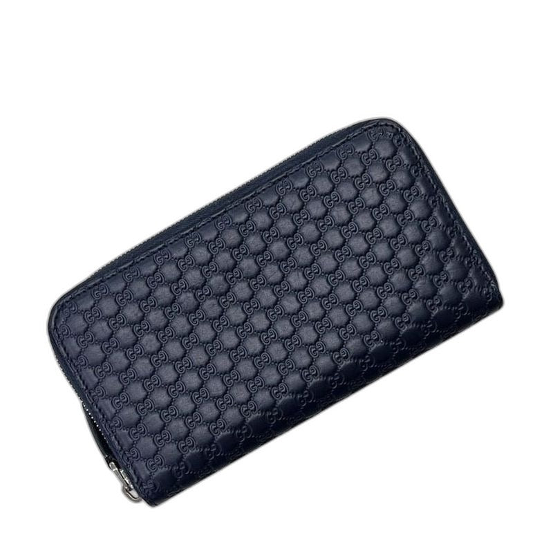 Gucci Zip Around Wallet Navy Micro