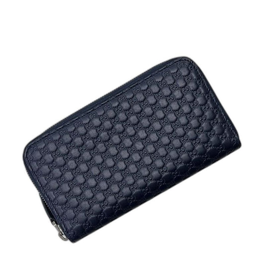 Gucci Zip Around Wallet Navy Micro