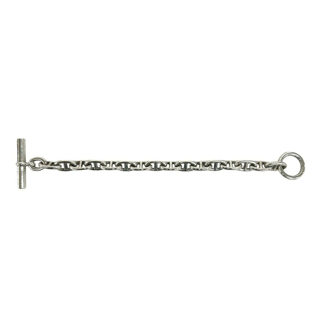Hermes Chaine D'ancre MM 16 Links Cursive Logo Chain Bracelet — view 8