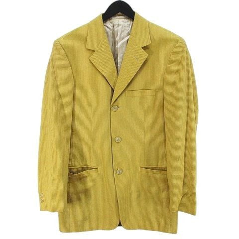 Gianni Versace Striped Pattern Tailored Jacket 44 Yellow