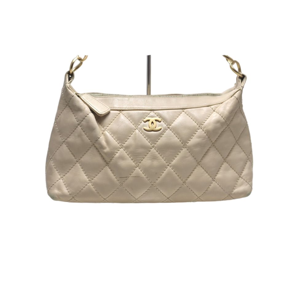 Chanel Quilted GD Leather Shoulder Bag
