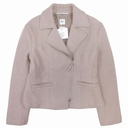 Hermes Cashmere 100% Double Riders Jacket Coat Medle 38 Beige