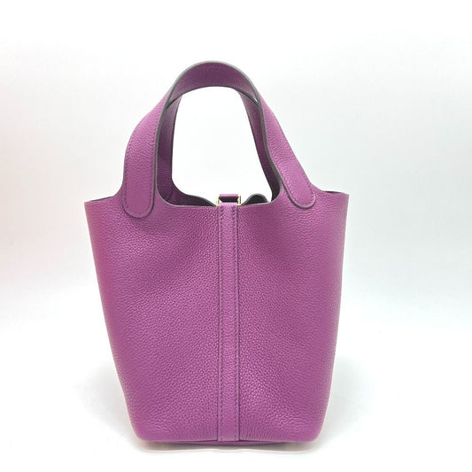 Hermes Handbag Picotin Lock PM Taurillon Anemone Purple