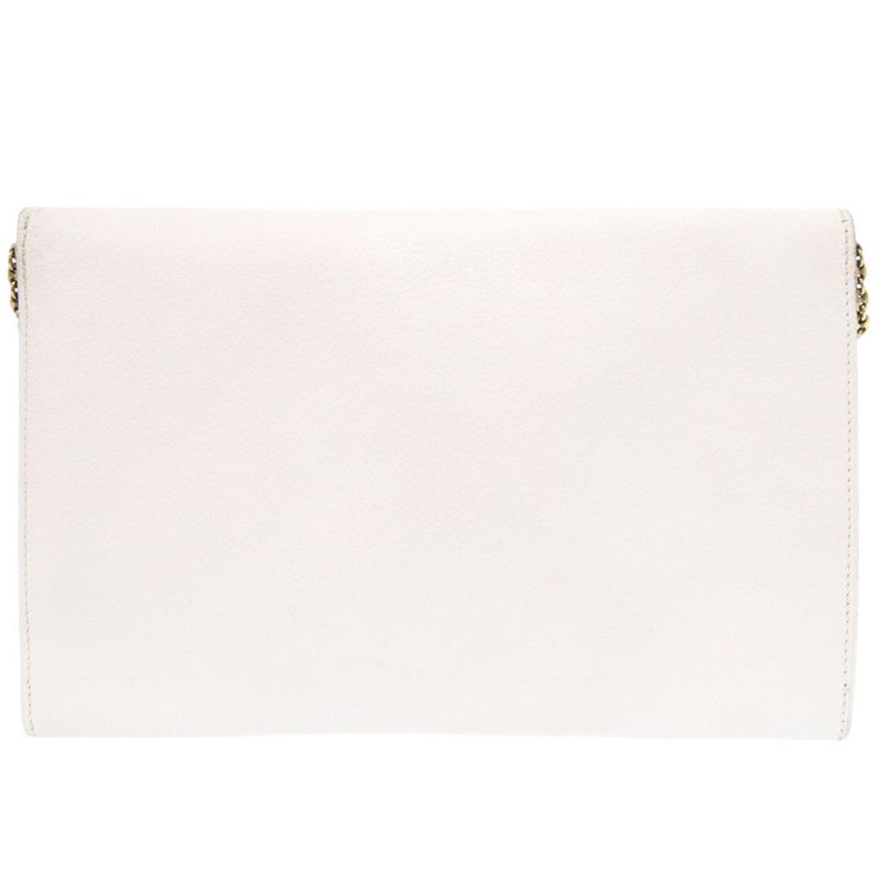 Hermes Vaugo River White Gold Hardware 00K Engraved Vintage Shoulder Bag White