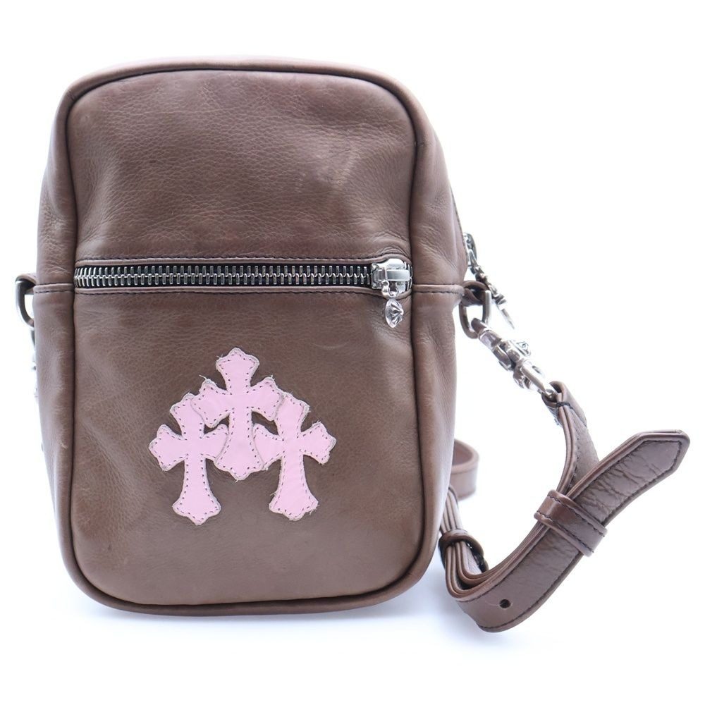 Chrome Hearts Taka Mini Lthr Takamini Cemetery Cross Patch Leather Shoulder Bag