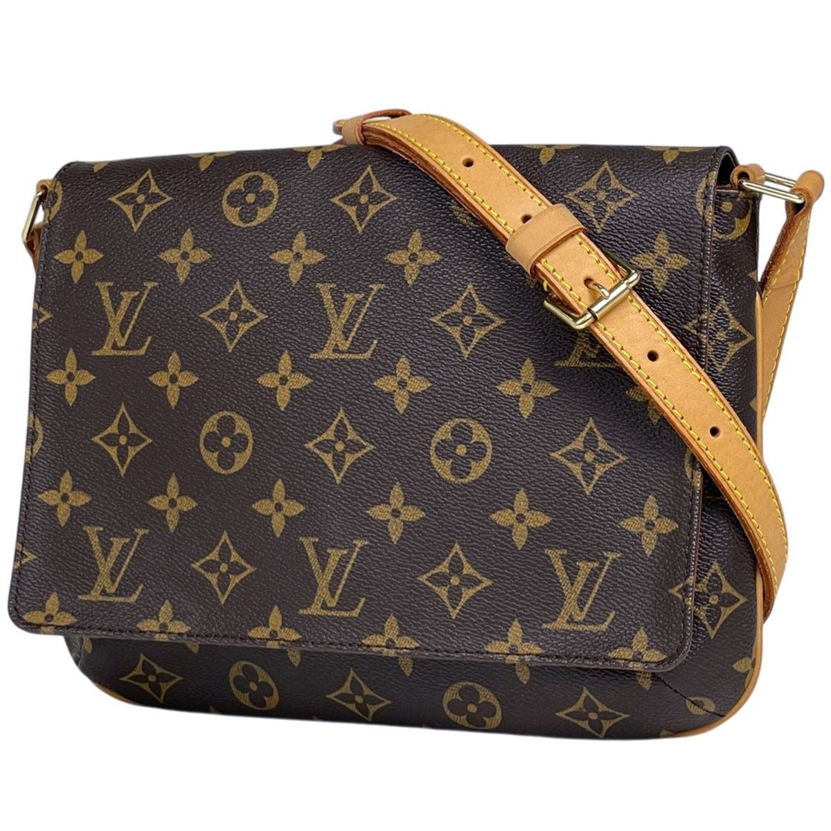 Louis Vuitton Musette Tango Long Crossbody Shoulder Bag Monogram Brown