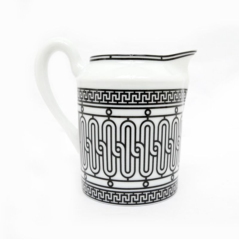 Hermes Creamer H DECO White Black Ceramic Tableware Accessories Others