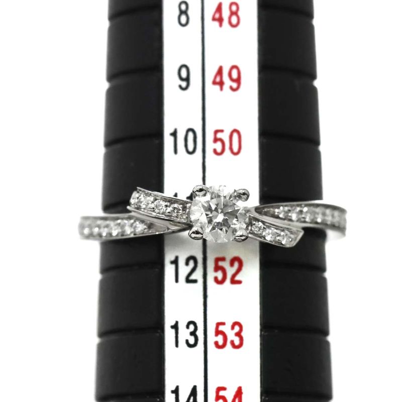 Chanel Ribbon De Chanel Diamond 025ct E/vvs2/3ex #51 Ring Pt Platinum Ring [with