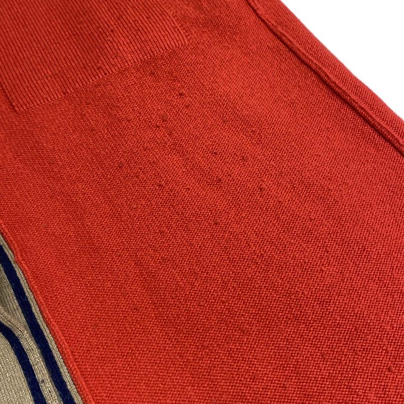 Chanel Cardigan Size 36 S Women - P62918 Red X Dark Navy X Brown Long Length /