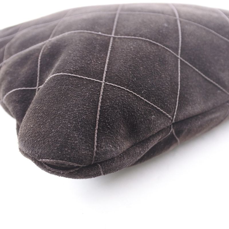 Chanel Chain Shoulder Fringe Suede Brown Women Shoulder Bag