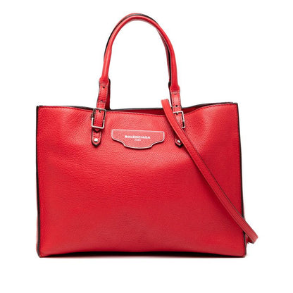 Balenciaga The Paper Tote Shoulder Bag 2WAY Red Leather Women's Balenciaga