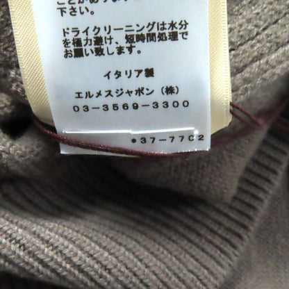 Hermes 23AW 3h2617d4 100% Wool H Motif Crewneck Long Sleeve Jacquard Knit Brown