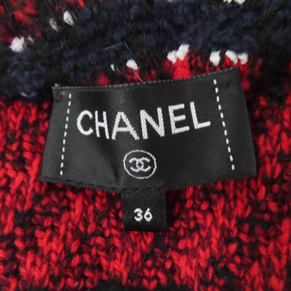 CHANEL 23B P75716k10880 Cashmere Silk Alpaca Blend Coco-mark Collarless Tweed