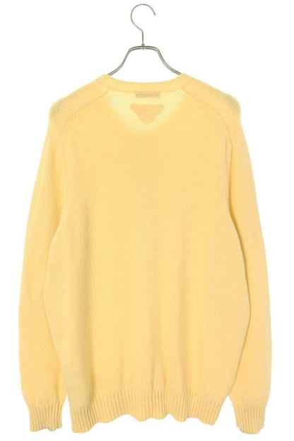 Prada 23AW Umg265 Triangle Patch Wool Cashmere Cardigan Men 56