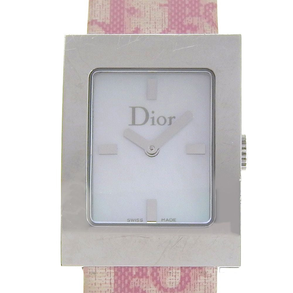 Dior Christian Maris Stainless Steel Leather Quartz Analog