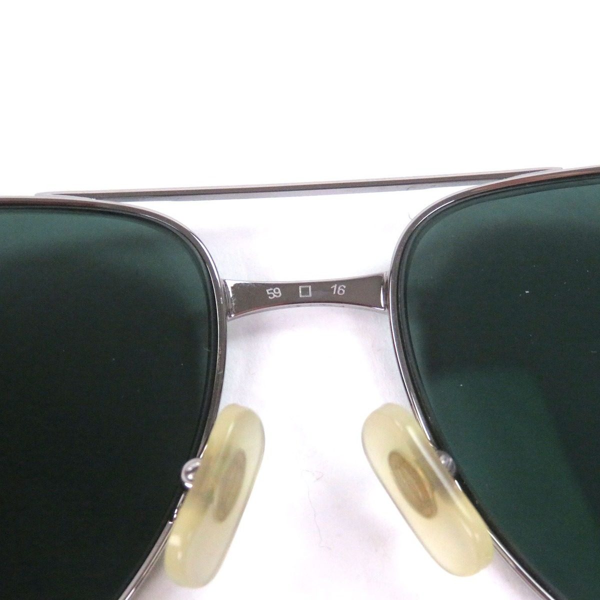 Cartier Vintage Santos Dumont Teardrop Sunglasses Silver Green Lenses 59 16 — view 10