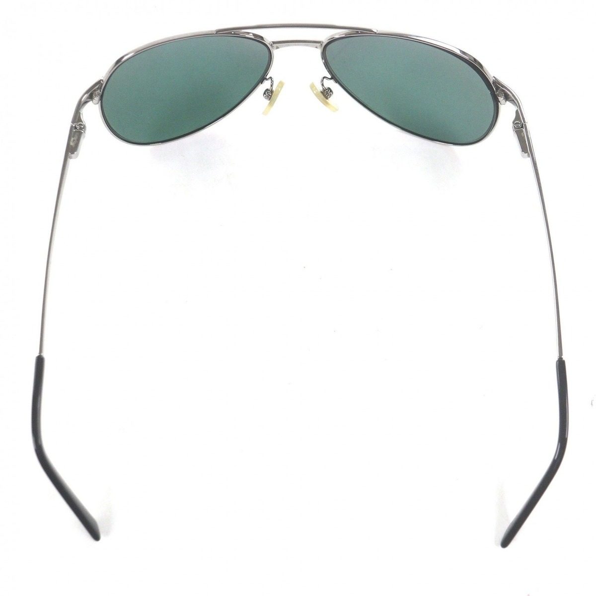 Cartier Vintage Santos Dumont Teardrop Sunglasses Silver Green Lenses 59 16 — view 6