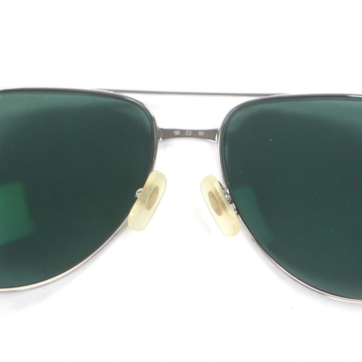 Cartier Vintage Santos Dumont Teardrop Sunglasses Silver Green Lenses 59 16 — view 7
