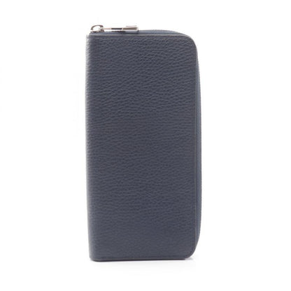 Louis Vuitton Round Long Wallet Zippy Vertical Navy Other