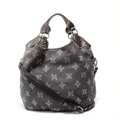 Celine Shoulder Bag Macadam Denim 2-Way