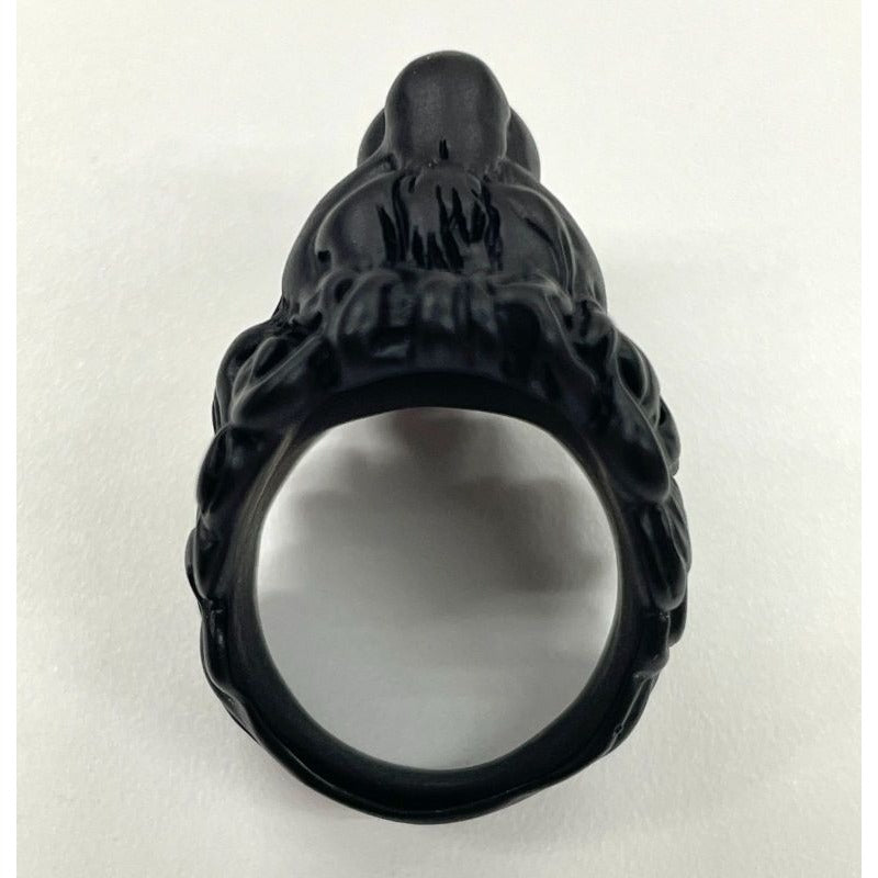 Gucci Michele Lionhead Interlocking G Logo Ring No 13 Metal Black — view 7