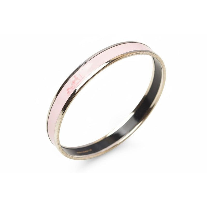 Hermes Bangle Bracelet Emile PM Caleche Light Pink Silver — view 2