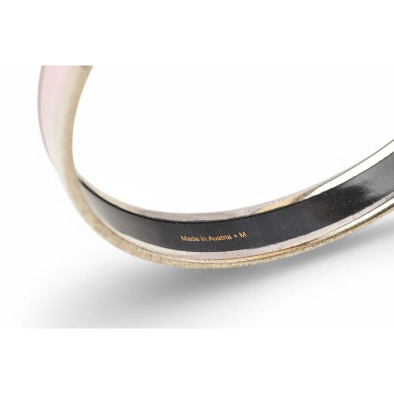 Hermes Bangle Bracelet Emile PM Caleche Light Pink Silver — view 5