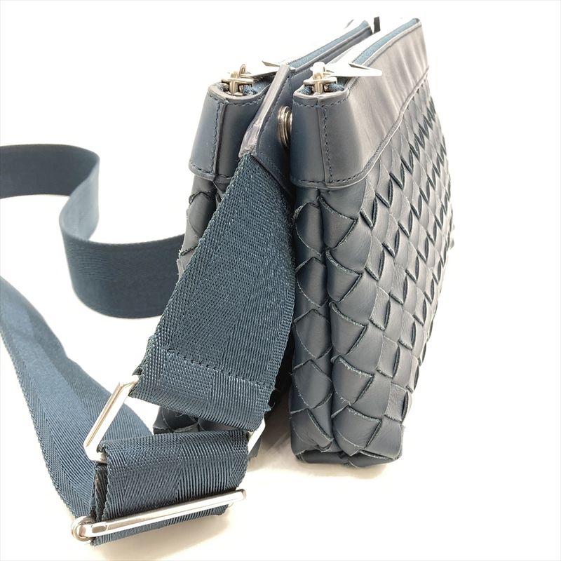 Bottega Veneta Intrecciato Duo Shoulder Bag Calfskin Green Silver Hardware