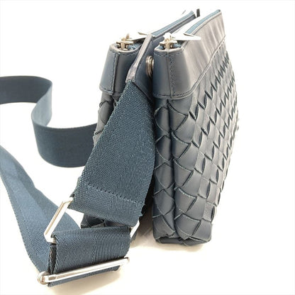 Bottega Veneta Intrecciato Duo Shoulder Bag Calfskin Green Silver Hardware