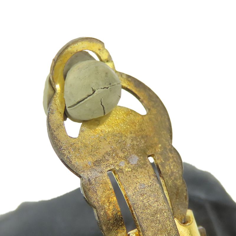 Chanel Earrings Metal Gold Plated Accessories Ladies Women Chanel