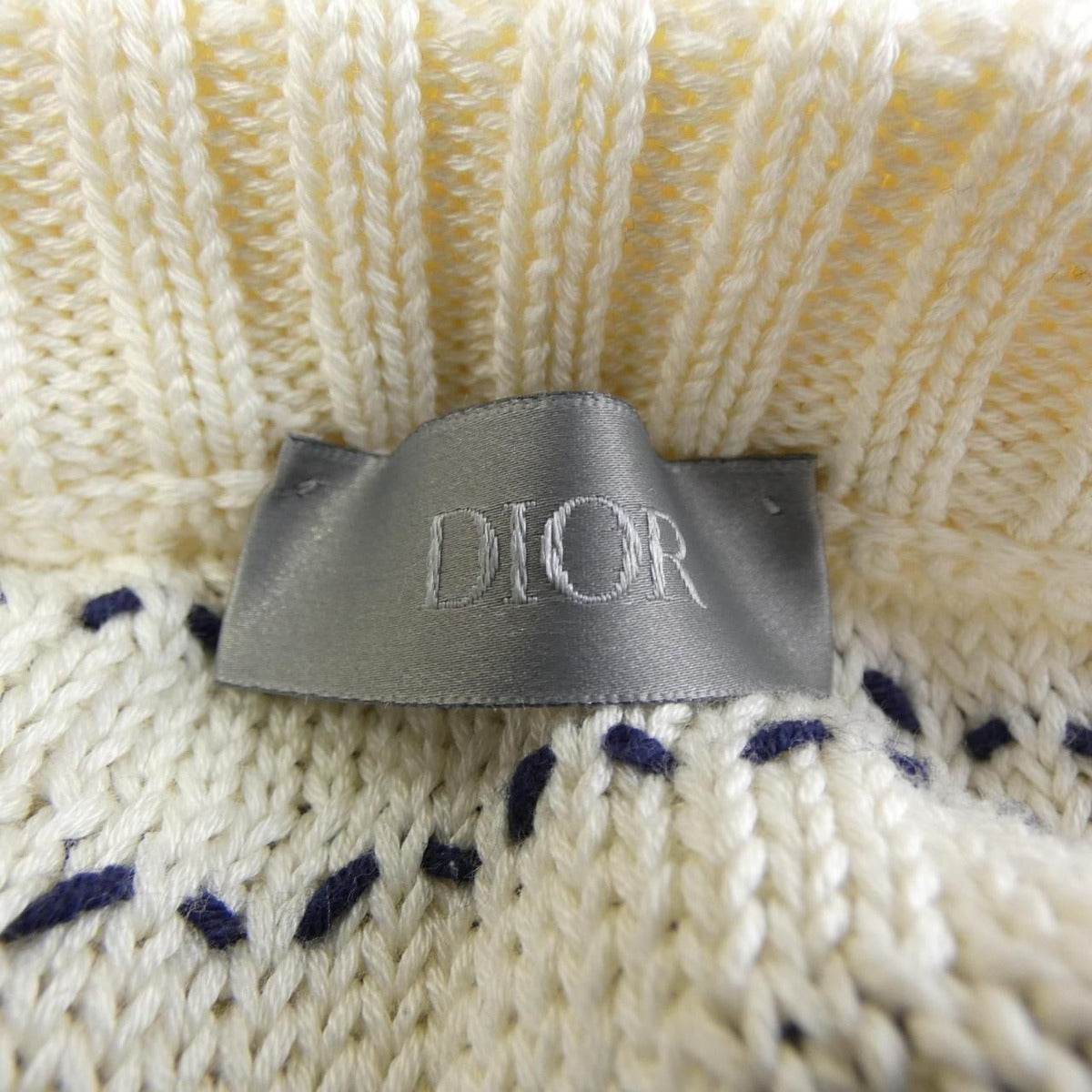 Dior Knit Sweater White Navy — view 4