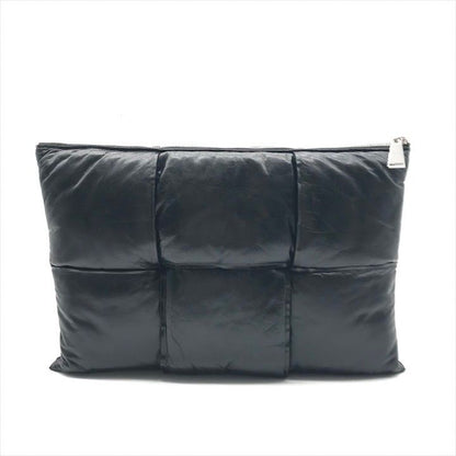 Bottega Veneta Intrecciato Maxi Clutch Second Black Leather