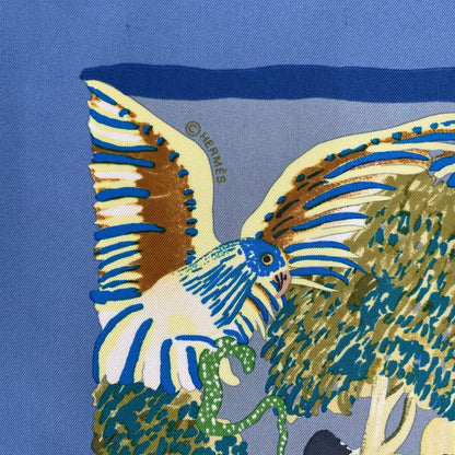 Hermes Carre 90 Scarf 100% Silk Nuba Mountain Blue Box — view 9