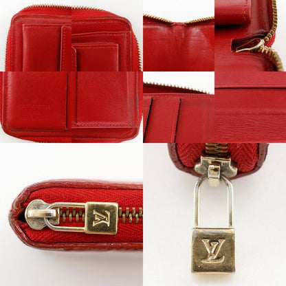 Louis Vuitton Blume Round Zipper M91151 Monogram Vernis Rouge Red Bj0041 Ladies